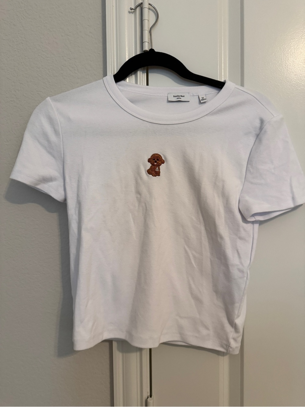 NWT Aritzia Sunday Best BESTHUG little ribbed icon t-shirt size M white color